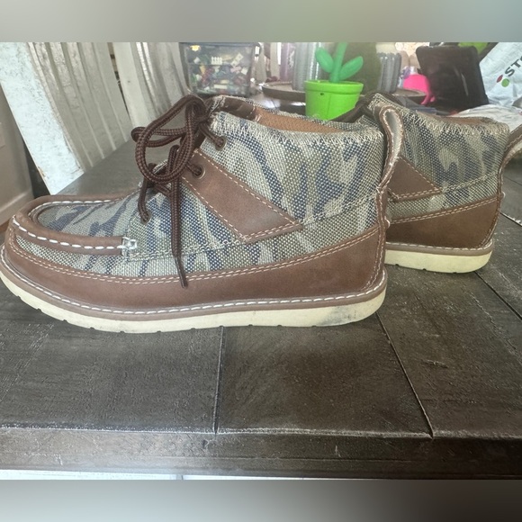 SUN & STONE Boys Kohen Camo Chukka Lace Up Boots Size 2 - Picture 2 of 7
